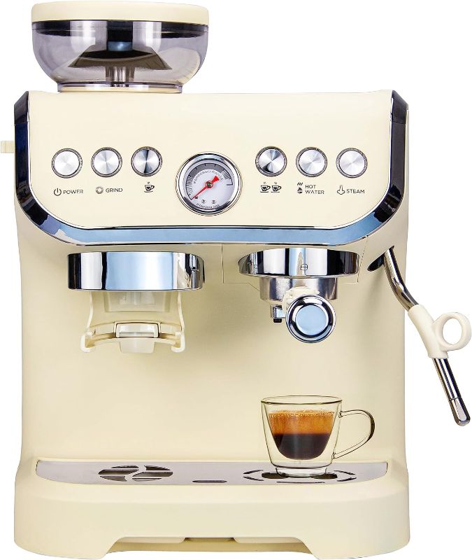 Photo 1 of MIROX Espresso Machine 20 Bar, Coffee Maker With Milk Frother Steam Wand, Built-In Bean Grinder, Combo Cappuccino Machine with 70oz Removable Water Tank (ABS high-strength plastic shell)
