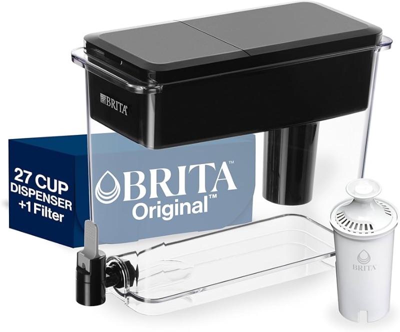 Photo 1 of ***MISSING FILTER DISPENSER FACTORY SEALED***Brita UltraMax Large Water Dispenser With Standard Filter, BPA-Free, Reduces Copper, Cadmium and Mercury Impurities, Lasts 2 Months or 40 Gallons, Includes 1 Filter, Kitchen Accessories, Large 27-Cup