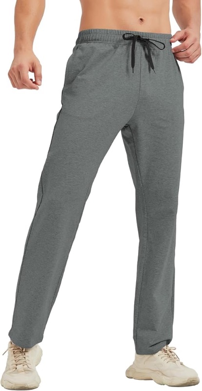 Photo 1 of dtswch Long Inseam Mens Tall Sweatpants Open Bottom Joggers Athletic Yoga Pants with Pockets 34