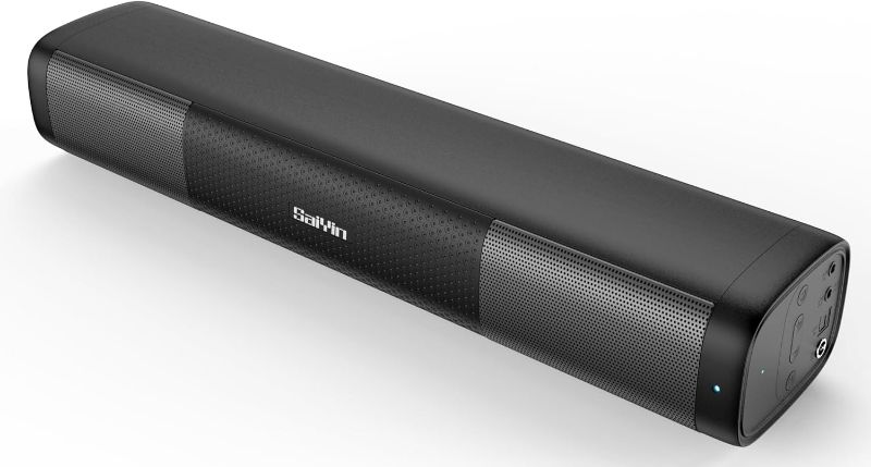 Photo 1 of SaiYin 15.2 Inch Compact Sound Bar for Smart TV, 50W Soundbar for TV with Bluetooth5.3, OPT & AUX, Easy Setup & Wall Mountable, Perfect Surround Sound System for TV, PC, and Small Spaces like Bedrooms
