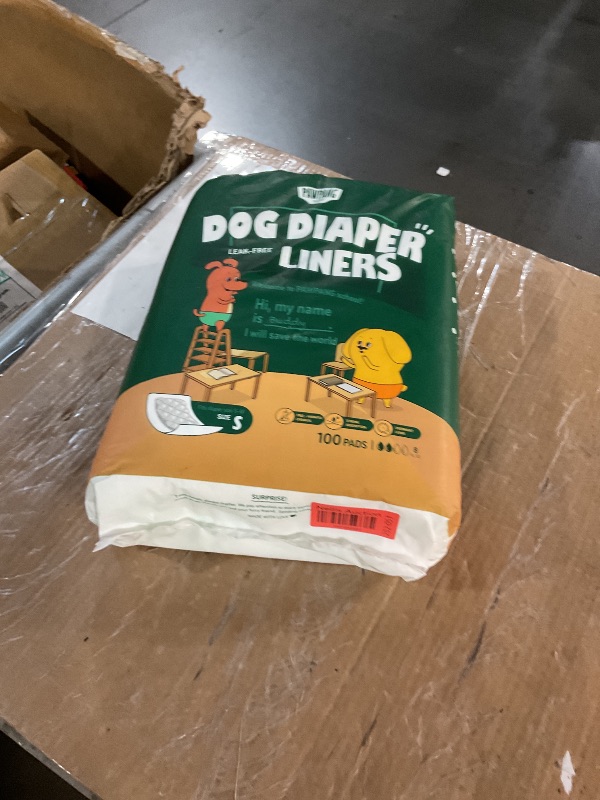 Photo 1 of ***MISSING A FEW PCS***PAWPANG Disposable Dog Diaper Liners Booster Pads for Male & Female Dogs, 100ct, 4 Sizes Options, Doggie Diaper Inserts fit Most Types of Dog Diapers - Pet Belly Bands & Male Wraps (Small (100 ct))