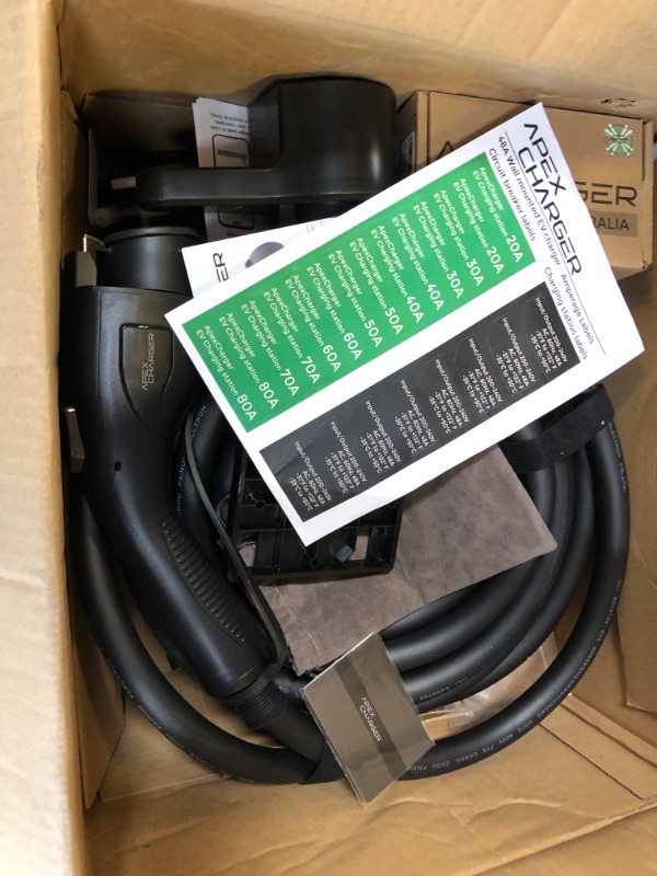 Photo 2 of MACH I: Fast 48 Amp Level 2 EV Charger, Wall-Mount Electric Vehicle Charging Station, 200-240V Hardwire or NEMA 14-50. J1772 car Connector & Tesla NACS, Indoor/Outdoor, 30ft Cable evse Adapter