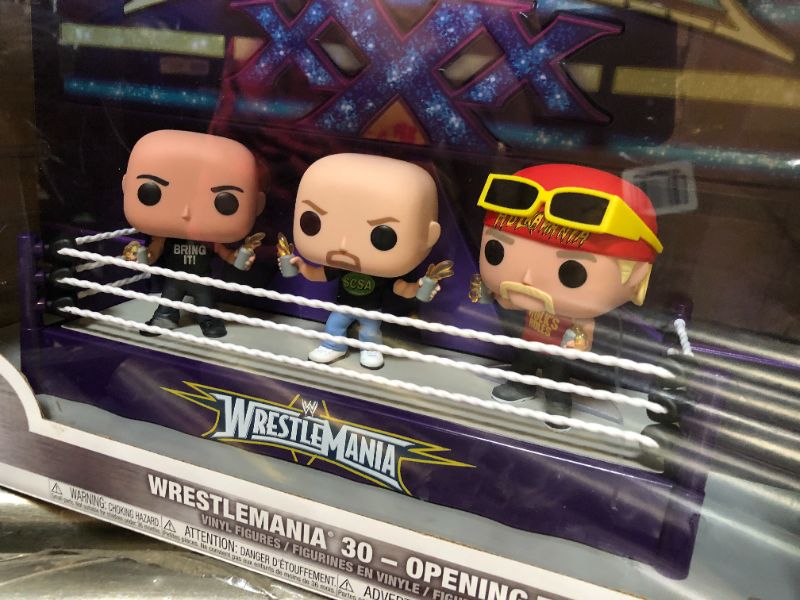 Photo 2 of Funko Pop! Moments Deluxe: WWE - Wrestlemania 30 - Opening Toast, The Rock, Stone Cold Steve Austing, Hulk Hogan