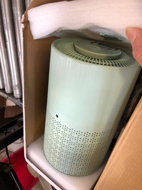 Photo 2 of AIRROMI Air Purifier for Bedroom with True H13 HEPA 3-in-1 Filters, Pet Air Purifiers for Home Cat Pee Smell, Covers Up to 990Ft², Quiet 360° intake Air Cleaner for Allergies Dust Smoke Odor green AIRROMI Green Purifiers