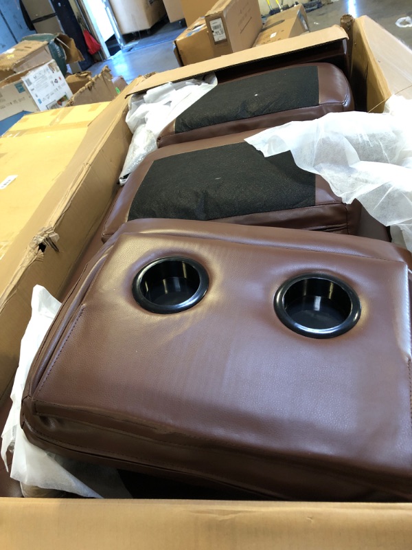 Photo 1 of leather futon brown 