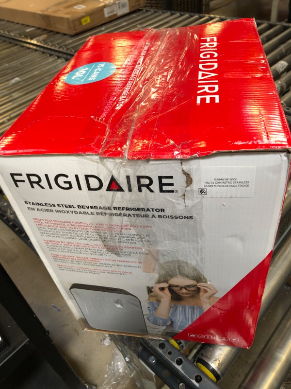 Photo 3 of FRIGIDAIRE Portable 10L, 15-can Mini Fridge Brushed Stainless Rugged Refrigerator, EFMIS188-SS
