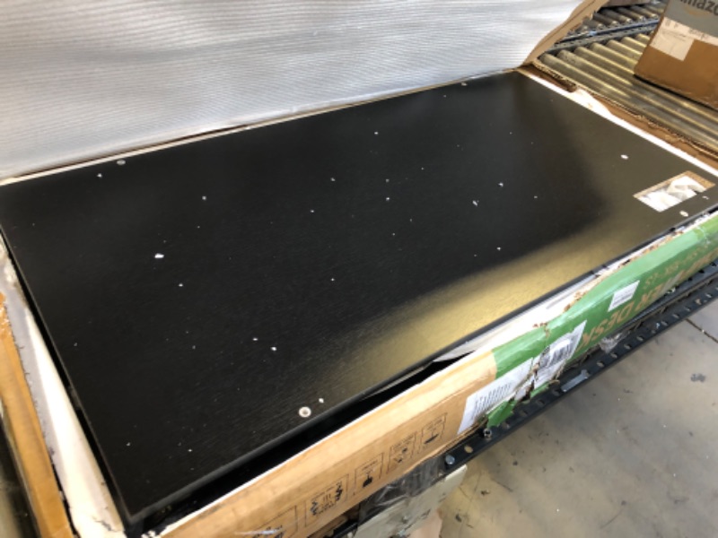 Photo 1 of GreenForest Computer Desk with Drawer and Printer Shelf, Reversible 59 inch Gaming Desk with LED Lights and Power Outlets, Home Office Desk with Monitor Stand and Hooks for Study Writing Working,Black 59 inch Black