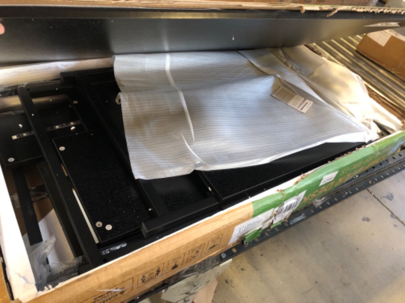 Photo 1 of GreenForest Computer Desk with Drawer and Printer Shelf, Reversible 59 inch Gaming Desk with LED Lights and Power Outlets, Home Office Desk with Monitor Stand and Hooks for Study Writing Working,Black 59 inch Black