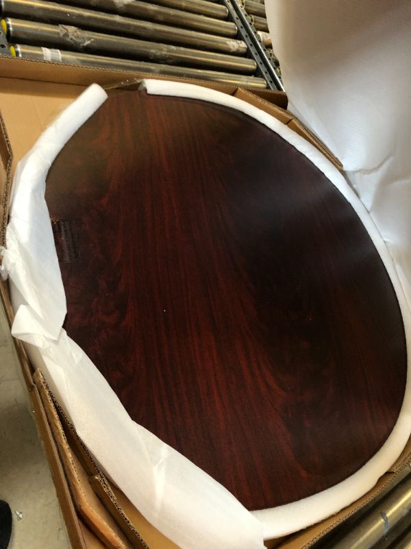 Photo 2 of Flash Furniture 36'' Round Table Top with Black or Mahogany Reversible Laminate Top Black/Mahogany 36 in Round Reversible Laminate