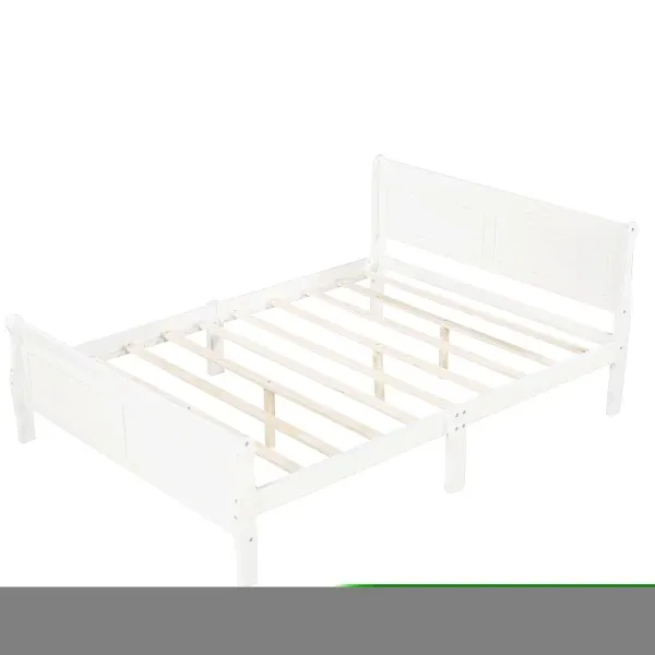 Photo 1 of ZNTS Full Size Wood Platform Bed with Headboard and Wooden Slat Support WF289141AAK
