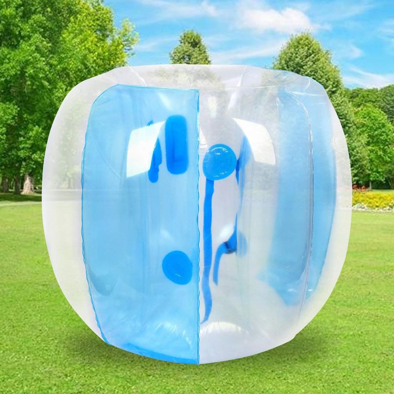 Photo 1 of Wodesid Bumper Bubble Soccer Balls for Kids/Teens/Adults Inflatable Bumper Ball Zorb Sumo Football Knockerball Giant Human Hamster Body Zorbing Ball for Schools, Parks Outdoor Team Gaming Play 5FT/1.5m