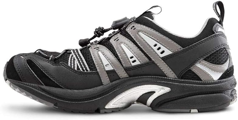 Photo 1 of Dr. Comfort Performance-X Men's Therapeutic Diabetic Double Depth Shoe: Black Elastic & Standard Laces 9.5 Wide