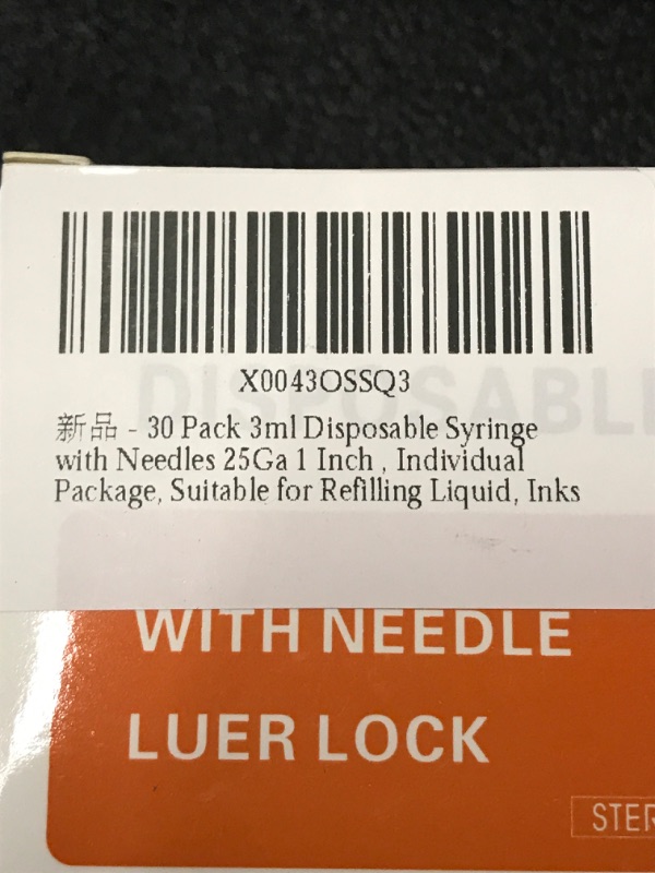 Photo 3 of 30 Pack 3ml Disposable Syringe with Needles 25Ga 1 Inch , Individual Package, Suitable for Refilling Liquid, Inks
