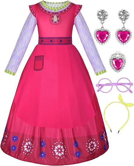 Photo 1 of Wish Dahlia Dress Costume Girls Asha Princess Dress Up Set Kids Cosplay Outfits Halloween Christmas Birthday Party 3-4Y