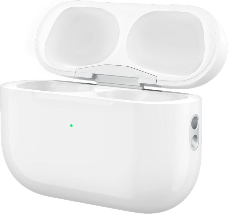 Photo 1 of AirPods Pro 1st and Pro 2nd Wireless Charging Case Only, Compatible with AirPods Pro 1/2 Gen Case Replacement Charger Cases, Pairing&Sync Button(No Earbuds)
