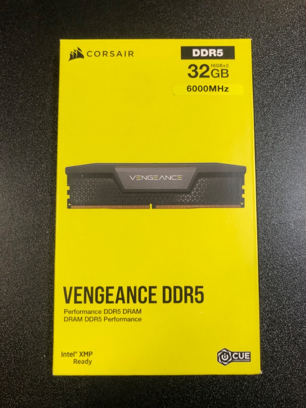 Photo 2 of CORSAIR VENGEANCE DDR5 RAM 32GB (2x16GB) 6200MHz CL32 Intel XMP iCUE Compatible Computer Memory - Black (CMK32GX5M2X6200C32)