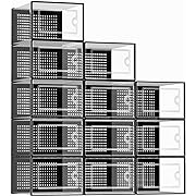 Photo 1 of Kuject Larger Shoe Storage Boxes Organizers for Closet 12 Pack, Fit Size 11, Clear Plastic Stackable Sneaker Containers for Entryway, Space Saving Shoe Rack