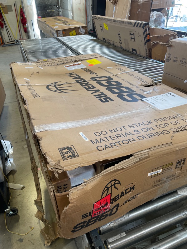 Photo 1 of Silverback In-Ground Basketball Hoops, Adjustable Height Tempered Glass Backboard and Pro-Style Flex Rim. - Multiple Styles Available SB60 Ghost