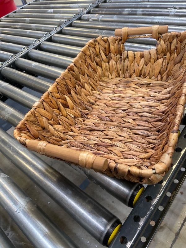 Photo 2 of 
StorageWorks Hand-Woven Large Storage Baskets with Wooden Handles, Water Hyacinth Wicker Baskets for Organizing