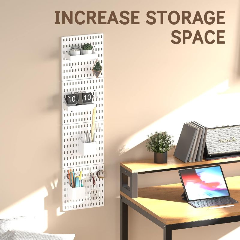 Photo 1 of 15PCS White Pegboard Wall Organize