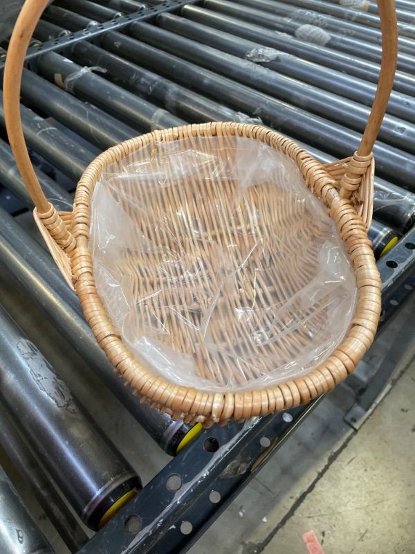 Photo 2 of 
DULRLLY Handwoven Flower Basket with Handle, Willow Storage Basket Empty Wicker Picnic Basket with Plastic Insert, Easter Basket Wedding Flower Girl Baskets...