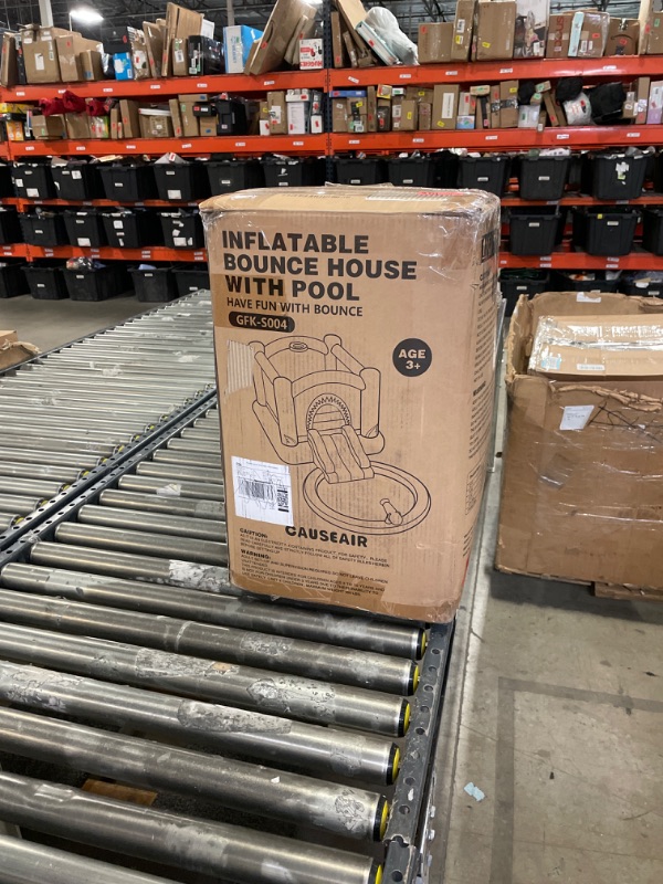 Photo 1 of Causeair Inflatable Bounce House with Ball Pit & Water Slide,Wet & Dry Use,Water Spray Gun,Basketball Hoop,Bouncy House for Toddler Kids