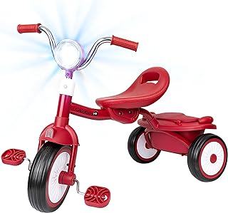 Photo 1 of oddler Tricycle with Storage Basket and Lights, Foldable T
