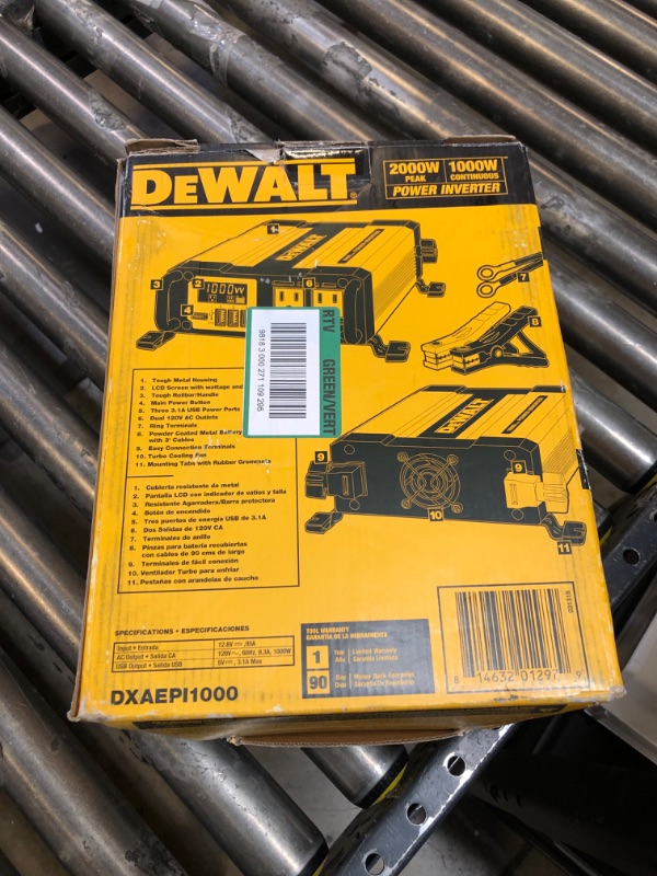 Photo 1 of DEWALT DXAEPI1000 Power Inverter 1000W