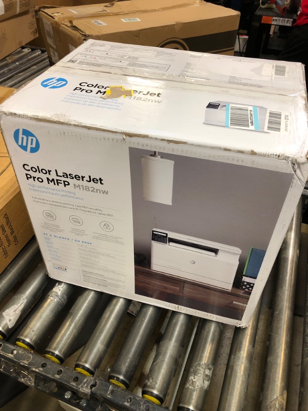 Photo 3 of HP Color LaserJet Pro M182nw Wireless All-in-One Laser Printer, Remote Mobile Print, Scan & Copy, Works with Alexa (7KW55A), White
