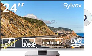 Photo 1 of SYLVOX RV TV, 24 inches 12/24V TV for RV 1080P Full HD Smart TV, Built-in APP Store, Support WiFi Bluetooth, Small Android TV for Car Home Camper Truck Boat(Limo Series, 2023)
