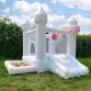 Photo 1 of White Bounce House, Bounce House with Blower, Inflatable Bouncer, Children's Toy, Sewn with Extra Thick Material for Durability 9FT×9FT×7FT