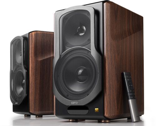 Photo 1 of Edifier S2000MKIII Bluetooth 5.0 Wireless Bookshelf Speakers - 130 Watts (Brown)
