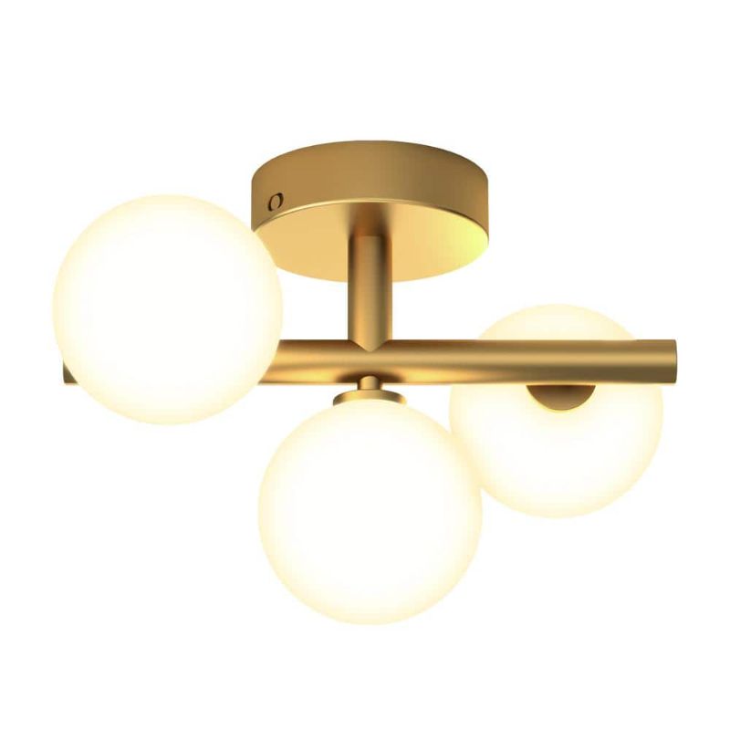 Photo 1 of Artika Bloom 13 in. 15 Watt Modern Gold Integrated LED 5 CCT Flush Mount Ceiling Light Fixture for Kitchen or Bedroom
