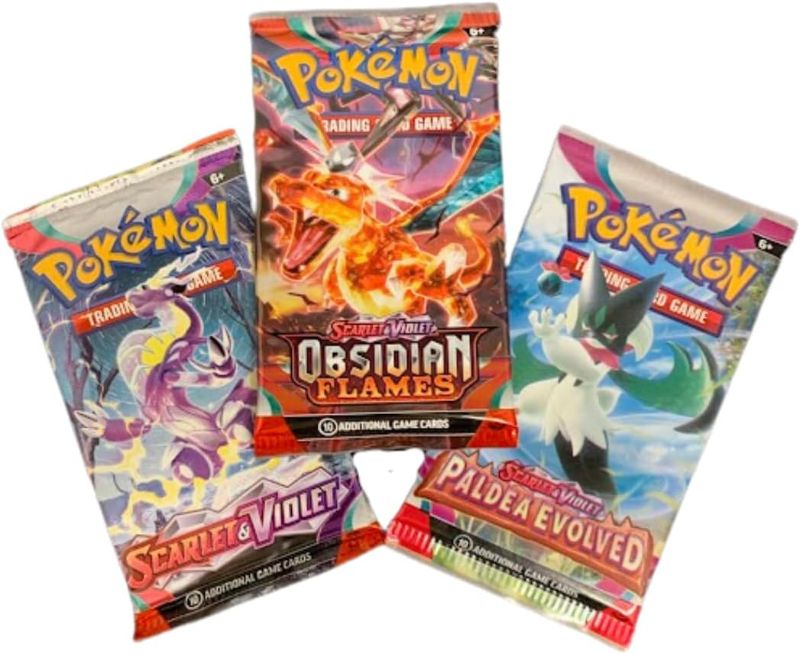 Photo 1 of Pokemon Trading Card Game Scarlet & Violet | Random Sealed 3 Booster Pack Lot | 100% Trusted Authentic Product from Pokemon
