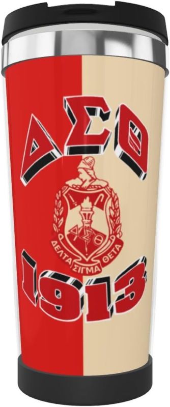 Photo 1 of Delta Sigma Sorority Coffee Tumbler Durable Insulated Coffee Mug Double Wall Travel Tumbler for Home Office Use Stainless Steel Cup
