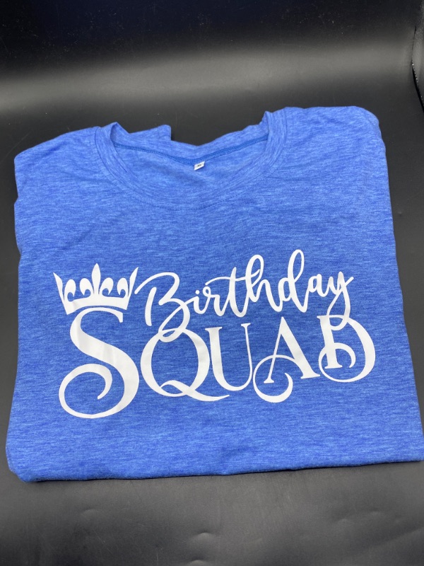 Photo 2 of (XL) Birthday Shirts Women Cute Birthday Girl Graphic Shirts Birthday Squad Short Sleeve Casual Birthday Gift Tee Tops
