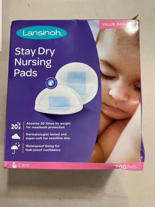 Photo 2 of Lansinoh Stay Dry Disposable Nursing Pads, Soft and Super Absorbent Breast Pads, Breastfeeding Essentials for Moms, 200 Count
