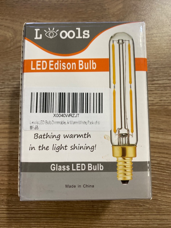 Photo 2 of LiteHistory Dimmable E26 Edison Bulb, AC120V Warm White 2700K Light Bulbs, 6W Equal 60 watt 600LM Tubular T10 led for Rustic Pendant,Chandeliers,Wall sconces,Vanity 6Pack
