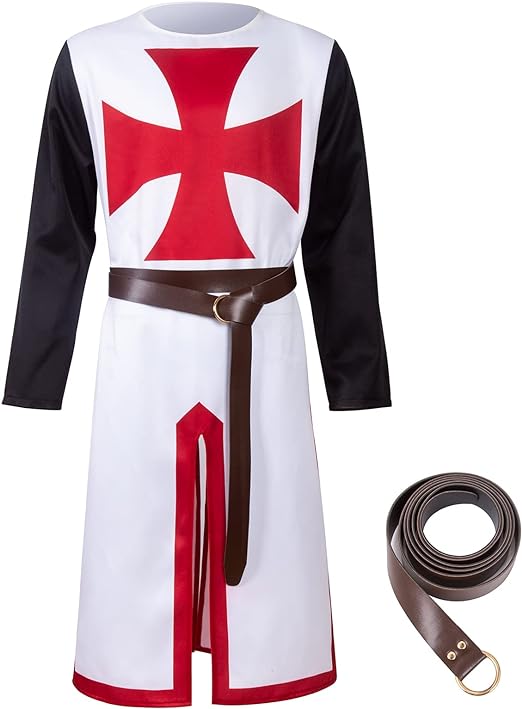 Photo 1 of Size M Medieval Tunic Crusader Costume Renaissance Templar Knights Cosplay Surcoat Robe Cloak Outfit