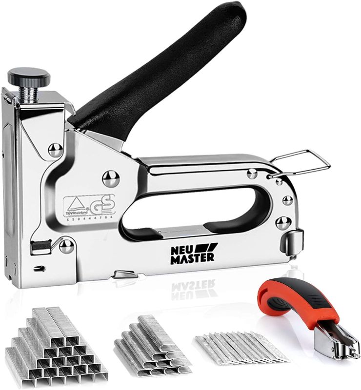 Photo 1 of NEU MASTER 3 in 1 Staple Gun, Manual, Heavy Duty with Stapler Remover and 2000Pcs Staples for Upholstery, Fixing Material, Decoration, Carpentry, Furniture
