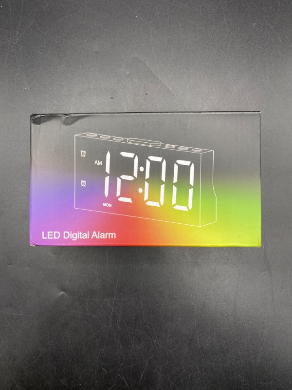 Photo 1 of Digital Alarm Clock with Large Display Big Bold Numbers, Dimmer, 2 USB Charging Ports, Snooze, Small Table Desk Clock for Bedroom, Living Room, Clock for Heavy Sleepers
