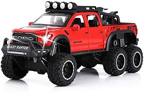 Photo 1 of SASBSC Toy Pickup Trucks for Boys F150 Raptor DieCast Metal Model Car with Sound and Light for Kids Age 3 Year and up RED
