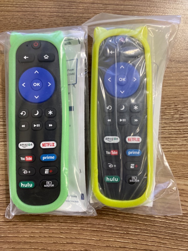 Photo 2 of Pack of 2 Universal Remote for Roku Remote Replacement for Roku TV Remote, for Roku Box 1 2 3 4, Roku Express, Roku Premiere, Roku Ultra, for TCL Hisense Onn Hitachi JVC RCA Roku TV wr Anti-Lost Case
