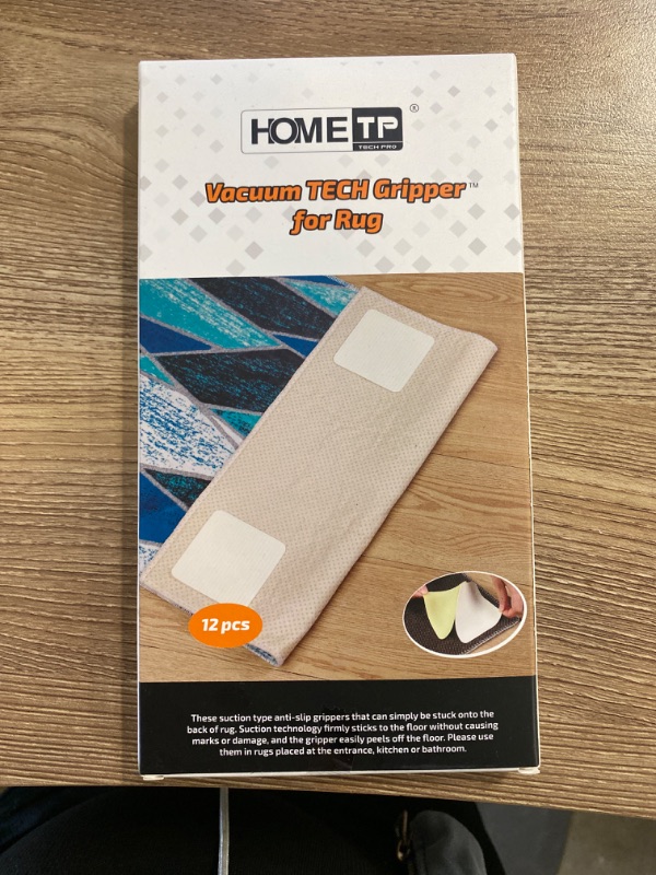 Photo 2 of Home Techpro Rug Pad Gripper, Washable Grippers for Rug, “Vacuum TECH” - New Materials to Non Slip Rug Pads for Hardwood Floors, Under Rug Carpet Tape : Keep Your Rug in Place & Make Corner Flat
