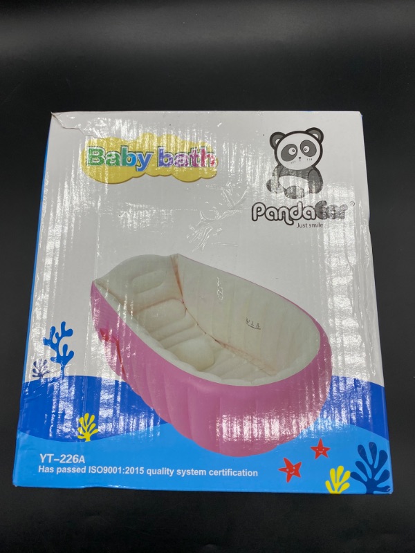 Photo 2 of Inflatable Baby Bathtub,OIF Portable Kid Infant Toddler Thick Soft Cushion Air Swimming Pool Central Seat
