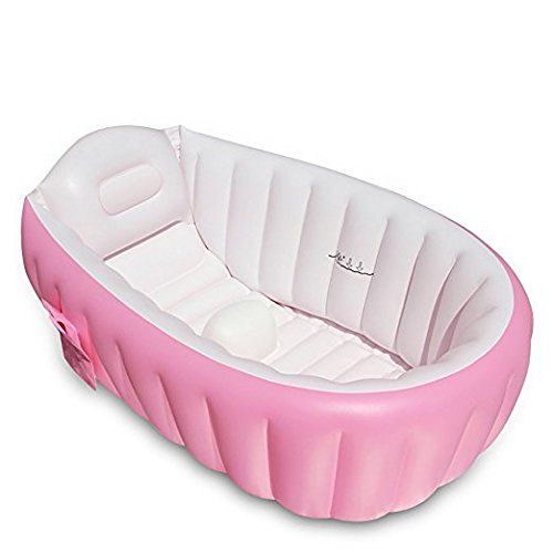 Photo 1 of Inflatable Baby Bathtub,OIF Portable Kid Infant Toddler Thick Soft Cushion Air Swimming Pool Central Seat
