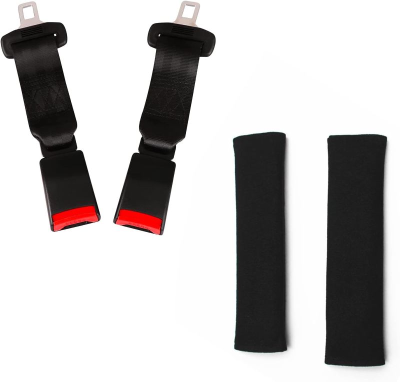 Photo 1 of TEOEBGO 2Pcs Pads Cover Extender for Seat Belt, Comfortable and Convenient - 9 Inch
