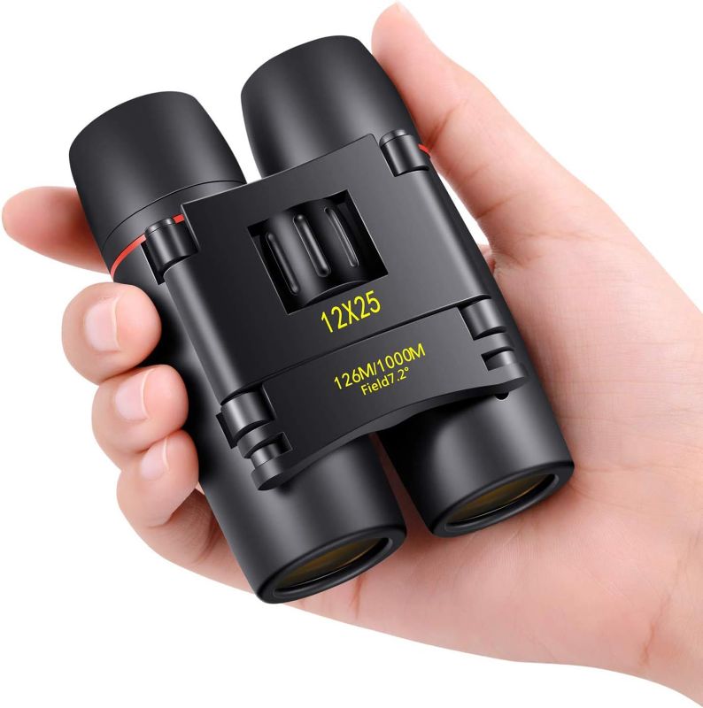 Photo 1 of POLDR 12X25 Small Pocket Binoculars Compact Adults,Mini Kids Binoculars Boys for Bird Watching,Concert Theater Opera
