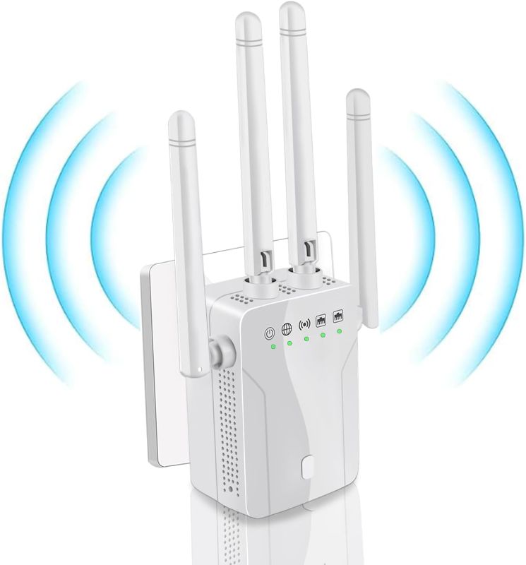 Photo 1 of WiFi Extender Signal Booster for Home: Internet Repeater Range Covers Up to 8470 Sq.ft and 30 Devices
