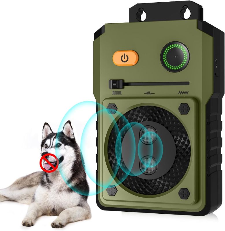 Photo 1 of WLCelite Anti Barking Devices, 50FT Sonic Barking Deterrent Devices Bark Box with 3 Modes, Safe & Rechargeable Dog Bark Control Device Dog Silencer, Dog Bark Training Device for Outdoor & Indoor Use
